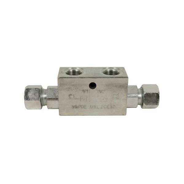 Double Pilot Check Valve; 3/8" BSP Thread 8" x5" x1"